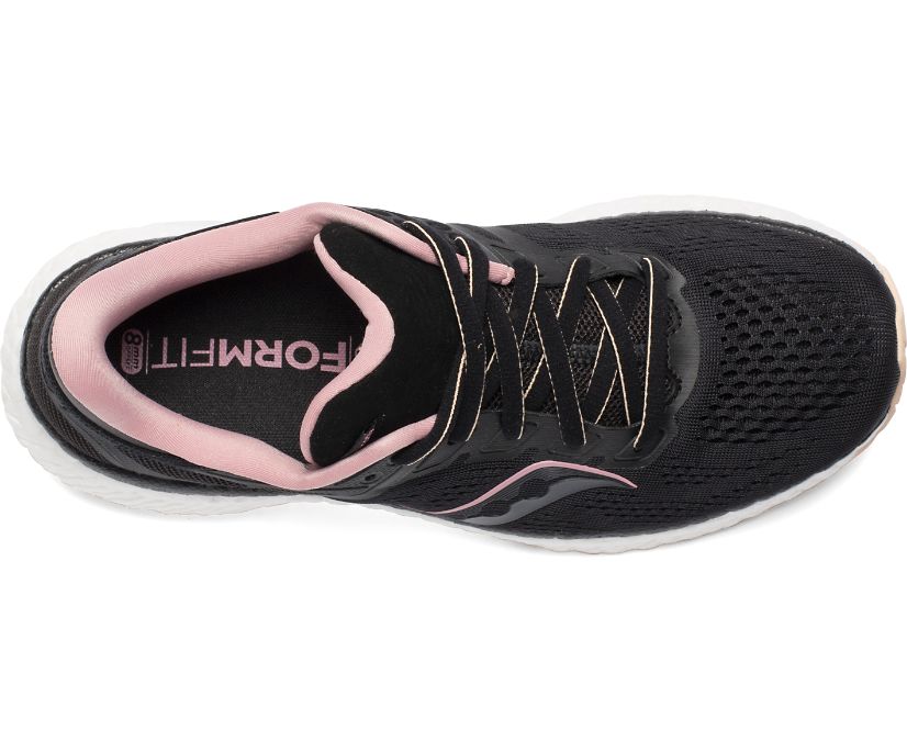 Saucony Hurricane 23 Women's Running Shoes Black / Rose | Canada 156MQZA